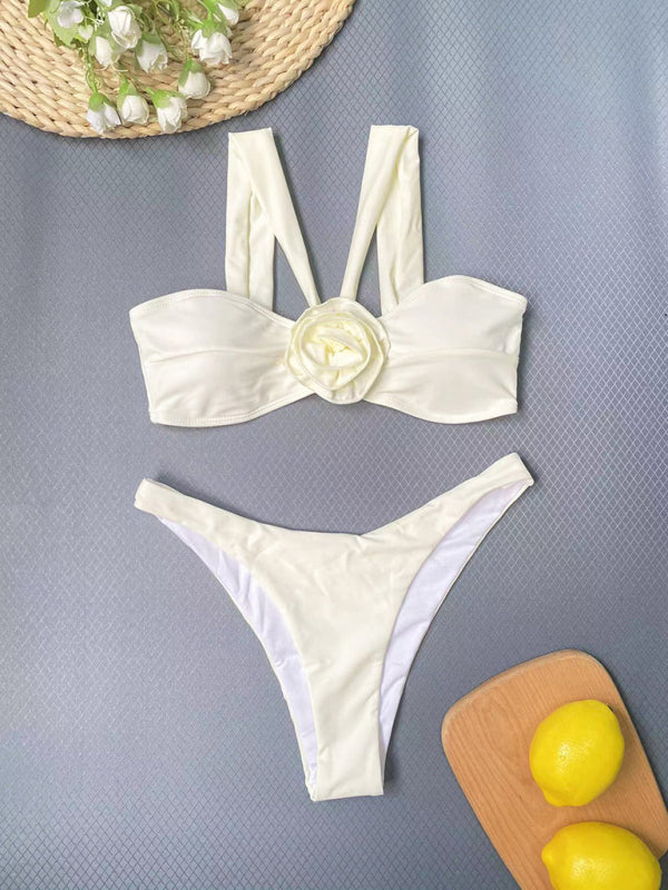 Levoire | Nouveau maillot de bain femme sexy 3D fleur unie
