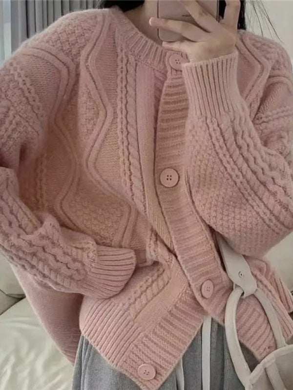 Levoire | Femme Twist-Button pull-over ample Rosa TAILLE GRATUITE