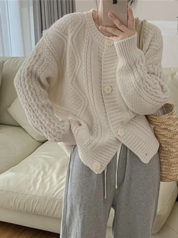 Levoire | Femme Twist-Button pull-over ample Blanc TAILLE GRATUITE