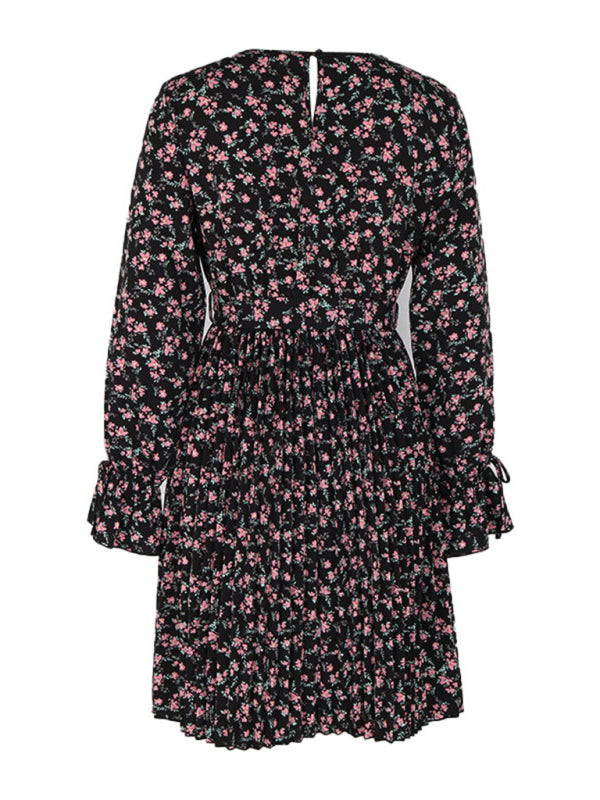 Levoire | Femme nouvelle robe longue à manches longues imprimée