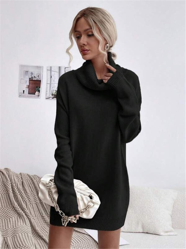 Levoire | Pull À Col Roulé En Tricot Coupe Longue