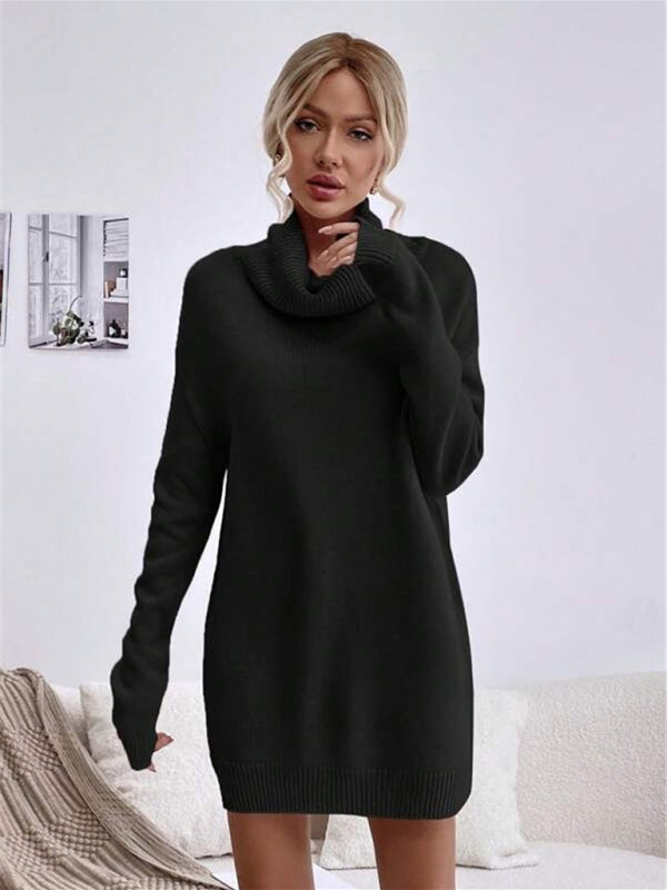 Levoire | Pull À Col Roulé En Tricot Coupe Longue