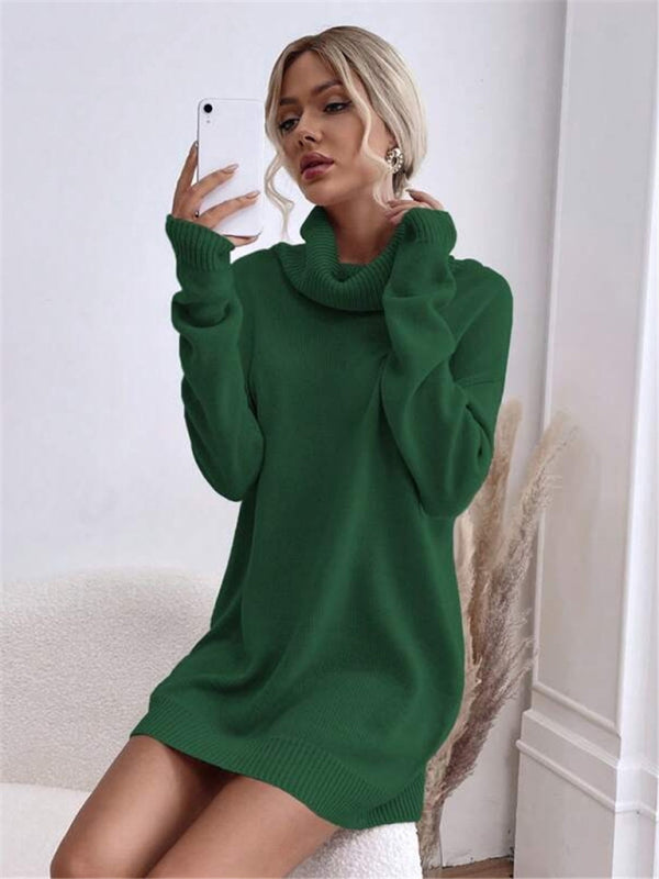 Levoire | Pull À Col Roulé En Tricot Coupe Longue