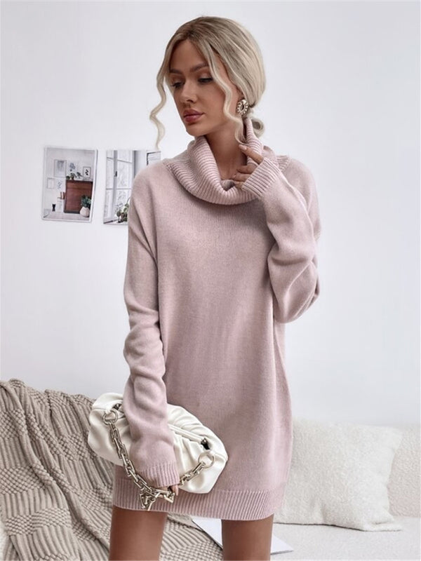 Levoire | Pull À Col Roulé En Tricot Coupe Longue