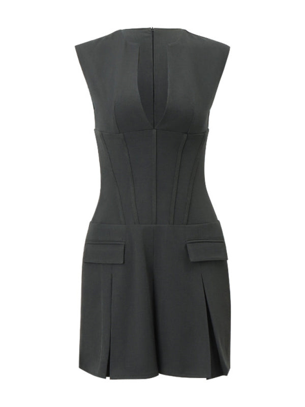 Levoire | Pour femmes nouvelle sexy rétro taille ajustée robe plissée