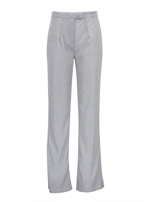 Levoire | Nouveau débardeur, pantalons droits ajustés à taille haute, ensemble de robe à sequins sexy (ensemble trois pièces)