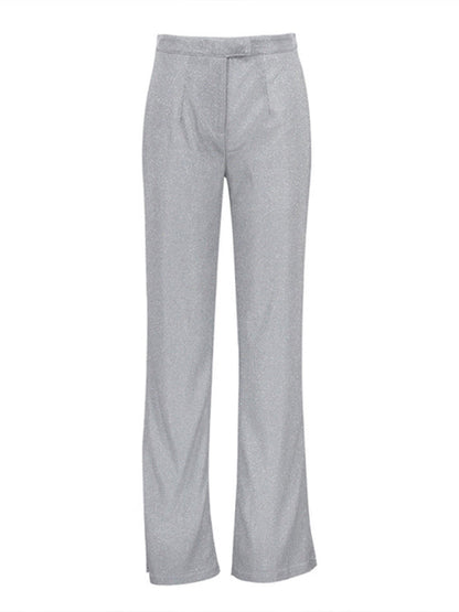 Levoire | Nouveau débardeur, pantalons droits ajustés à taille haute, ensemble de robe à sequins sexy (ensemble trois pièces)