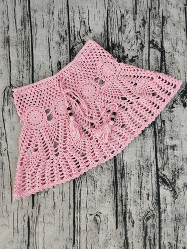 Levoire | Haut de bikini en crochet fait main avec jupe de plage à deux pièces couvrante