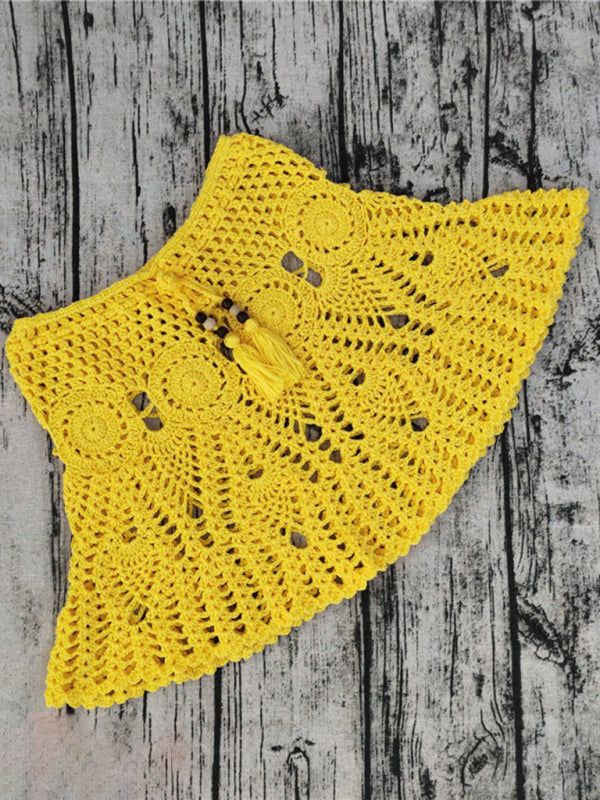 Levoire | Haut de bikini en crochet fait main avec jupe de plage à deux pièces couvrante