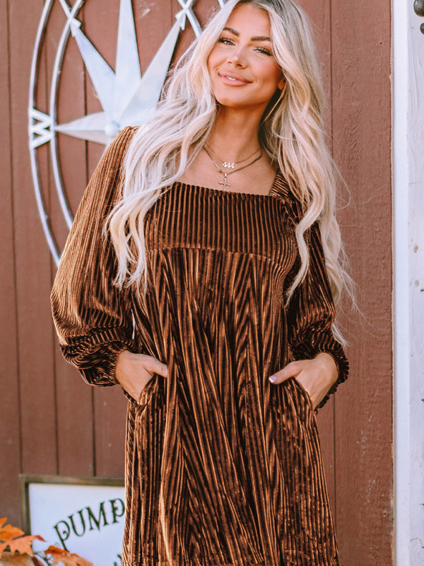 Levoire | Robe longue à manches longues femme chic et décontractée