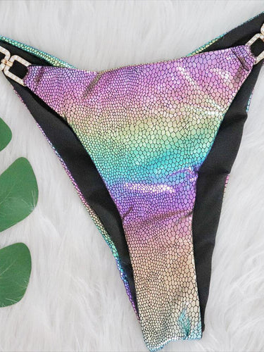 Levoire | Sexy coloré imprimé serpent bikini métallisé