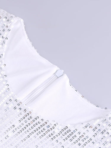 Levoire | Robe brillante décontractée à manches en paillettes pour mère