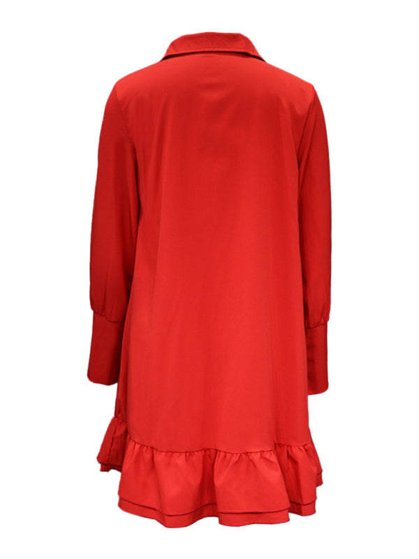 Levoire | Femmes robe ample, tendance et simple d'une seule couleur