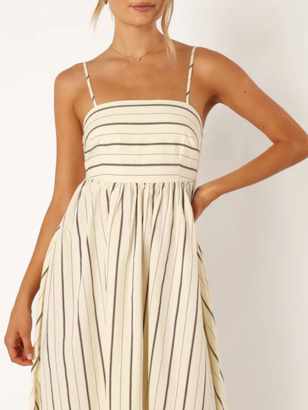 Levoire | Robe de loisirs sans bretelles à rayures pour femmes
