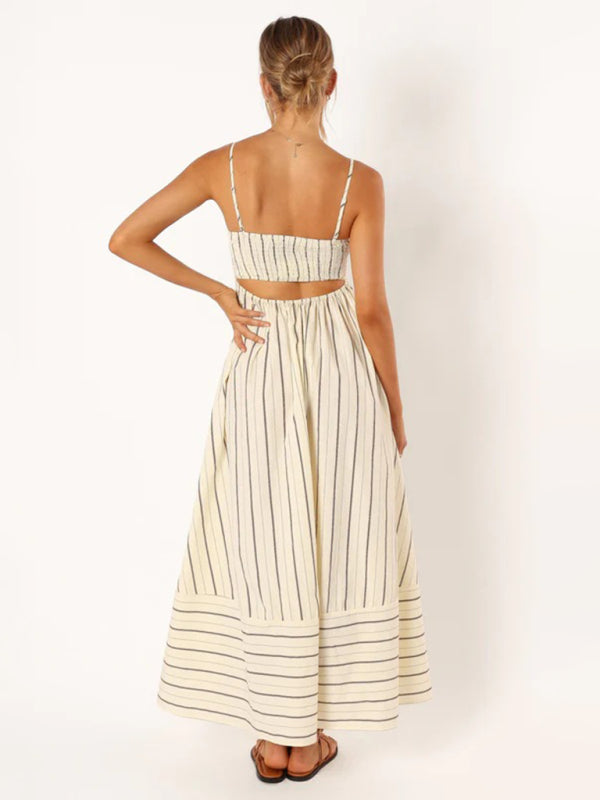 Levoire | Robe de loisirs sans bretelles à rayures pour femmes