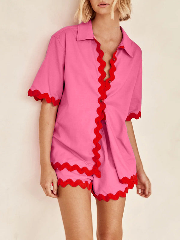 Levoire | Nouvel ensemble féminin simple et élégant de pull court vêtements de loisirs (sans sous-vêtement)