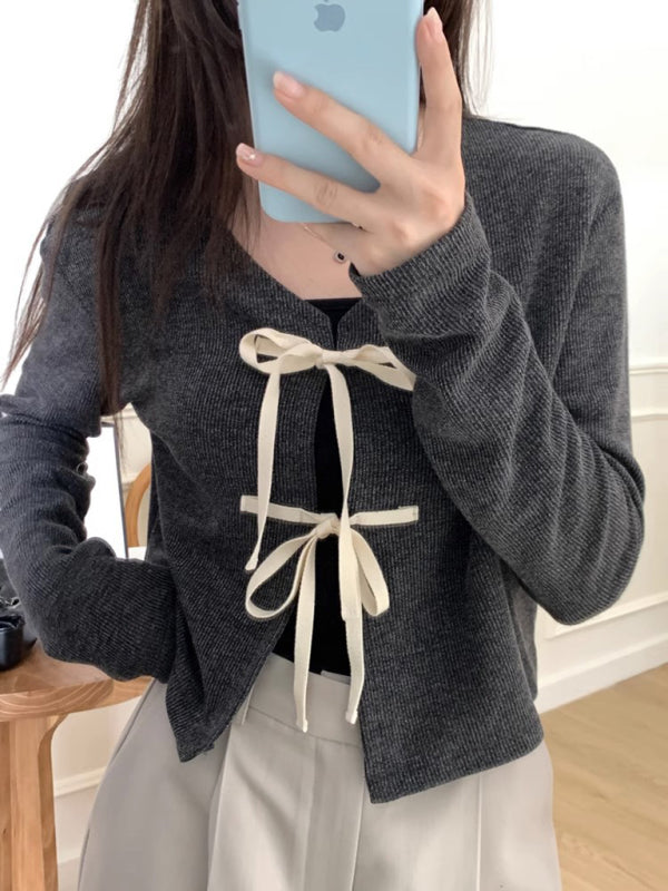 Levoire | Pour les femmes nouvelle mode cravate tricotée haut de pull