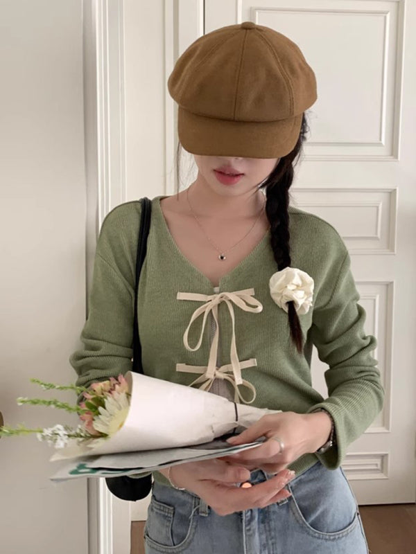 Levoire | Pour les femmes nouvelle mode cravate tricotée haut de pull