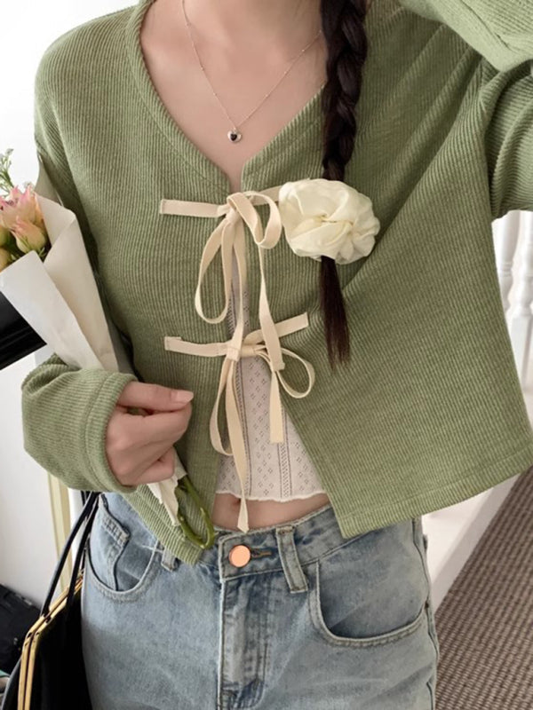 Levoire | Pour les femmes nouvelle mode cravate tricotée haut de pull