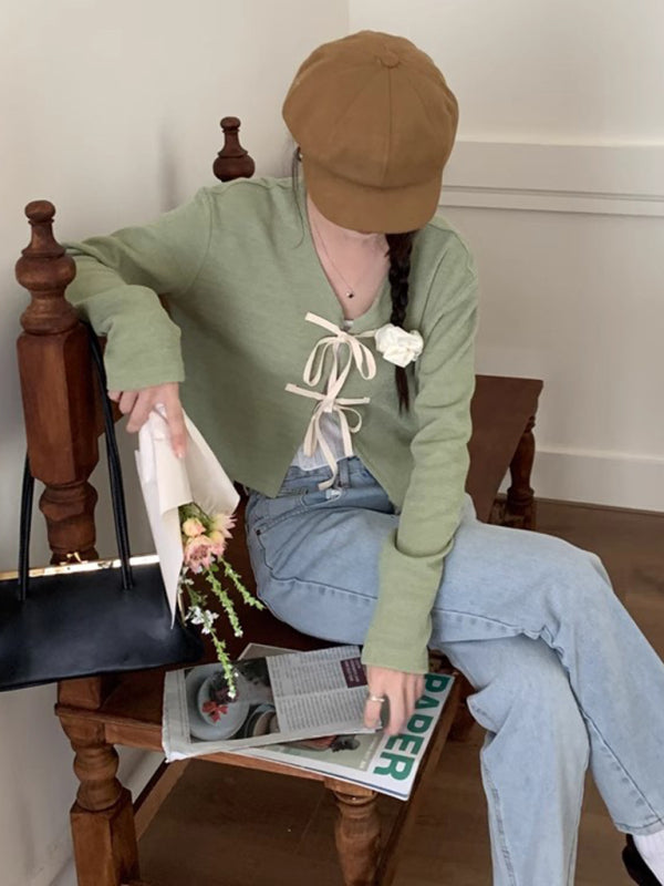 Levoire | Pour les femmes nouvelle mode cravate tricotée haut de pull