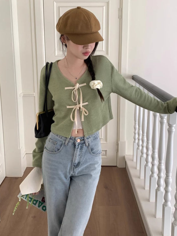 Levoire | Pour les femmes nouvelle mode cravate tricotée haut de pull