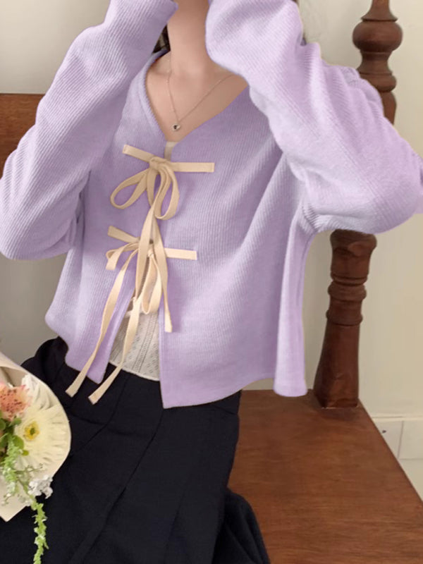 Levoire | Pour les femmes nouvelle mode cravate tricotée haut de pull