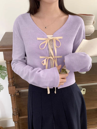 Levoire | Pour les femmes nouvelle mode cravate tricotée haut de pull