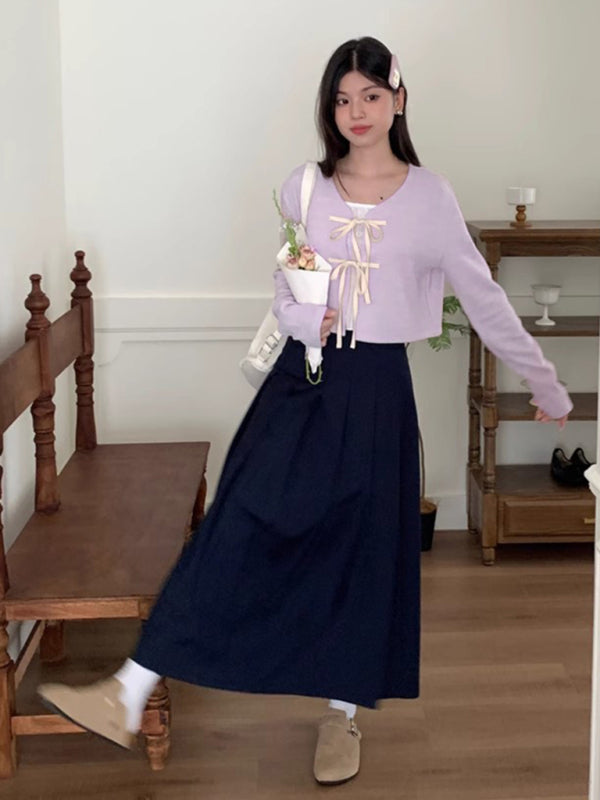 Levoire | Pour les femmes nouvelle mode cravate tricotée haut de pull