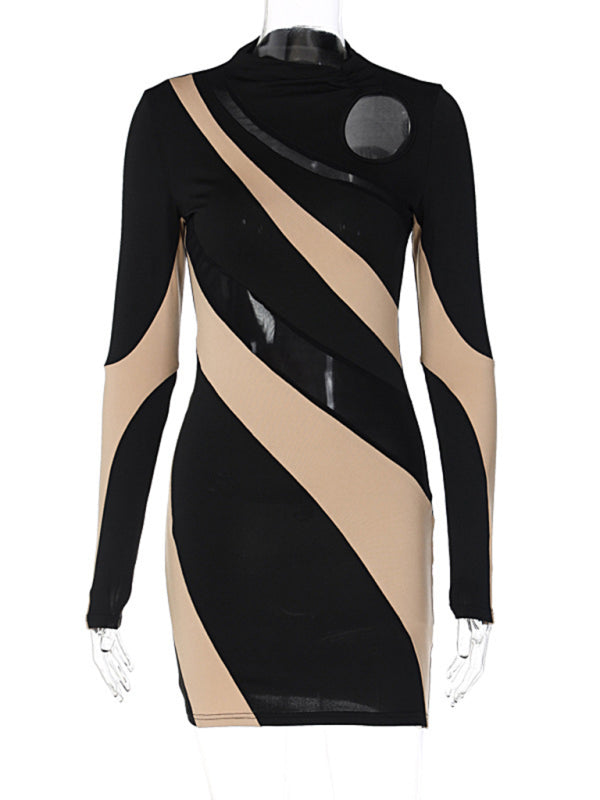 Levoire | Robe slim à col rond à manches longues légère
