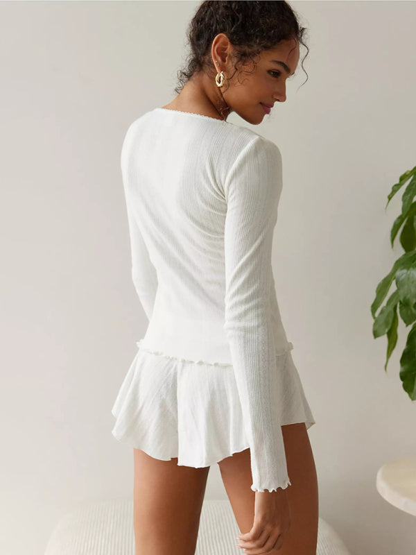 Levoire | Ensemble de cardigan décontracté et short pour femmes