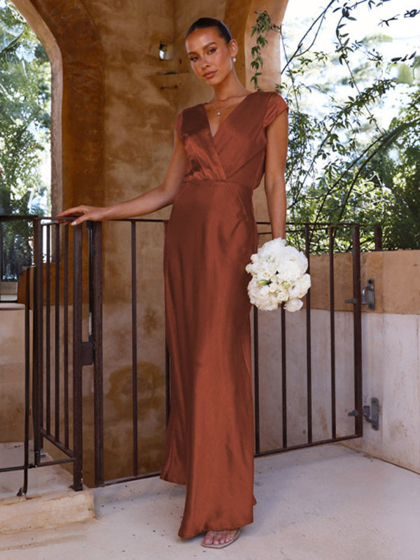 Levoire | Robe de soirée sexy à décolleté en V pour femmes Meritähti Jupe longue