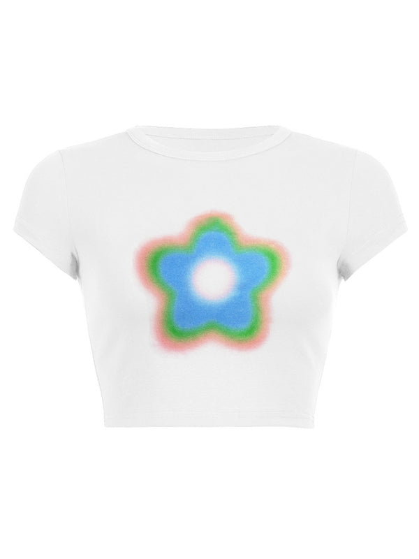 Levoire | T-shirt courte à motif lettres Y2K pour femmes