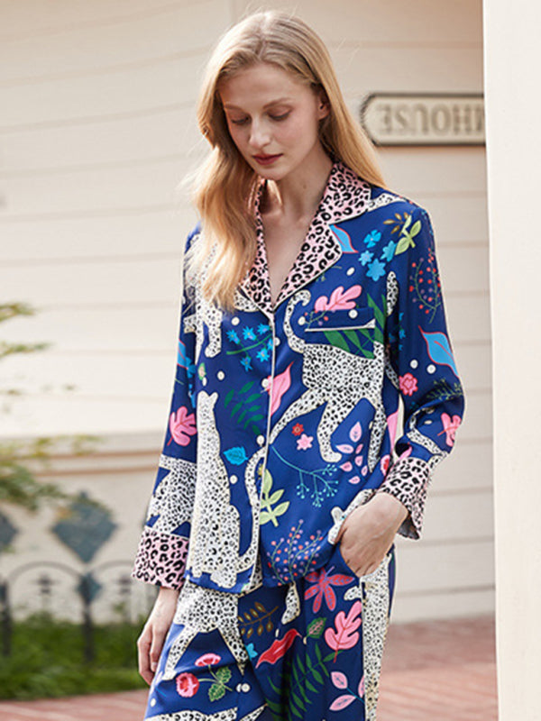 Levoire | Pour femmes ensemble 2 pièces chemise à manches longues imprimée et pantalon