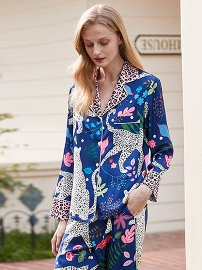 Levoire | Pour femmes ensemble 2 pièces chemise à manches longues imprimée et pantalon