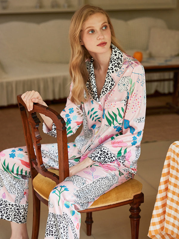 Levoire | Pour femmes ensemble 2 pièces chemise à manches longues imprimée et pantalon