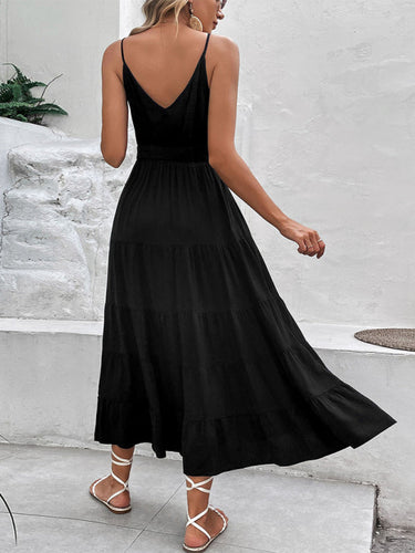 Levoire | Femme nouvelle robe midi noire à bretelles