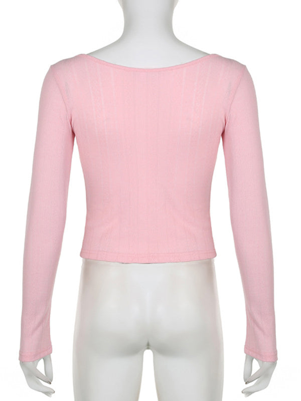 Levoire | Femme Loisirs Nœud Bas Taper Longueur Manches Longues Chemise
