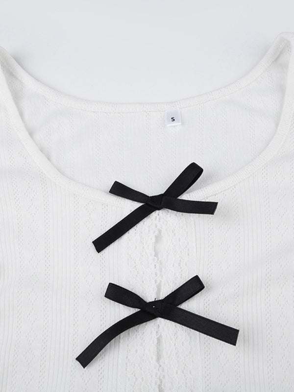 Levoire | Femme Loisirs Nœud Bas Taper Longueur Manches Longues Chemise