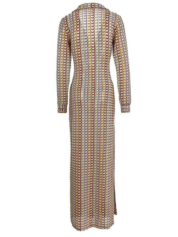 Levoire | Femme Hohl profond décolleté en V fente robe longue femme