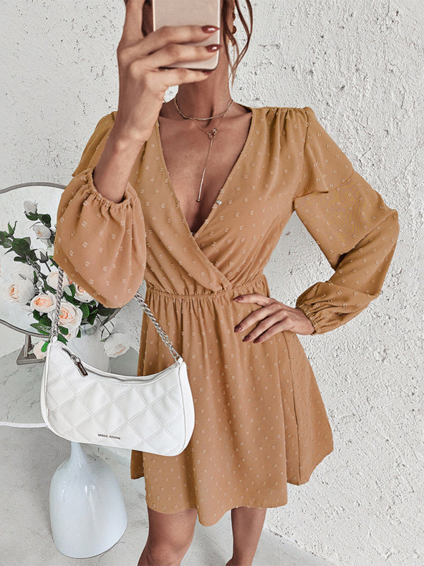 Levoire | Robe à volants à manches bouffantes Kryssekrage pour femmes