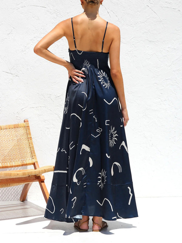 Levoire | Vêtements pour femmes nouveau style petite robe à bretelles imprimée fraîche