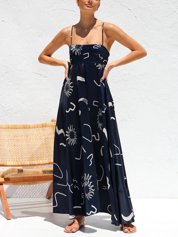 Levoire | Vêtements pour femmes nouveau style petite robe à bretelles imprimée fraîche