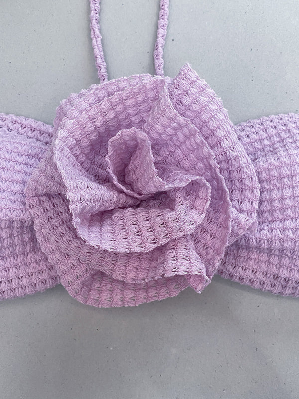 Levoire | Nouveau bikini trois pièces pour femmes fleur 3D décolleté maillot de bain