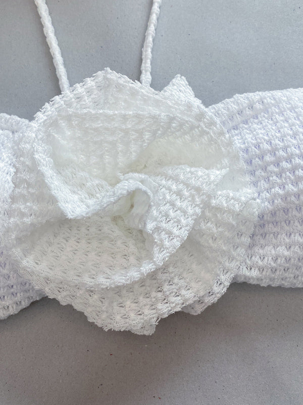Levoire | Nouveau bikini trois pièces pour femmes fleur 3D décolleté maillot de bain