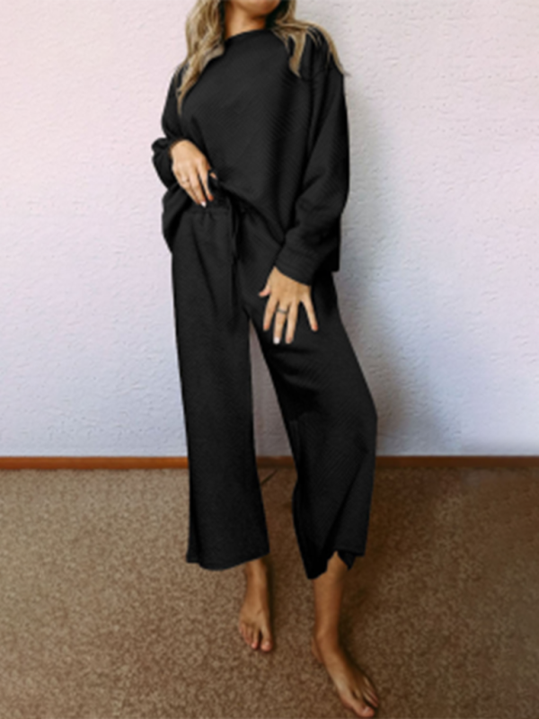 Levoire | Pantalons amples pour femmes en deux pièces à manches longues Musta