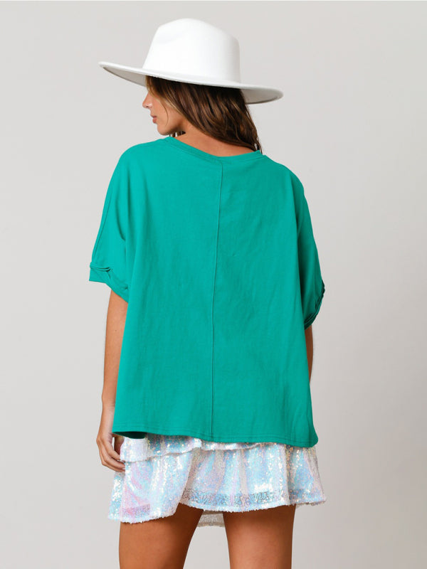 Levoire | Rouva St. Patrick t-shirt à paillettes heureuse t-shirt ample