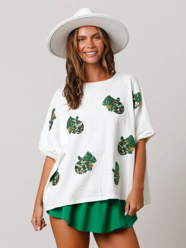 Levoire | Rouva St. Patrick chapeau Paljetit Haut Détachable T-shirt
