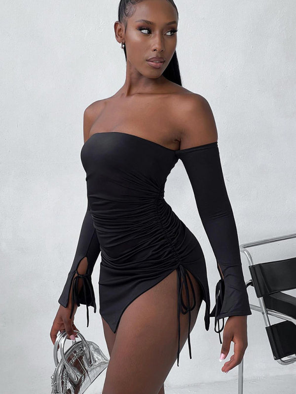 Levoire | Nouvelle mode et sexy, jupe ouverte aux épaules, drapée autour des seins, drapée autour de vos hanches avec des fentes
