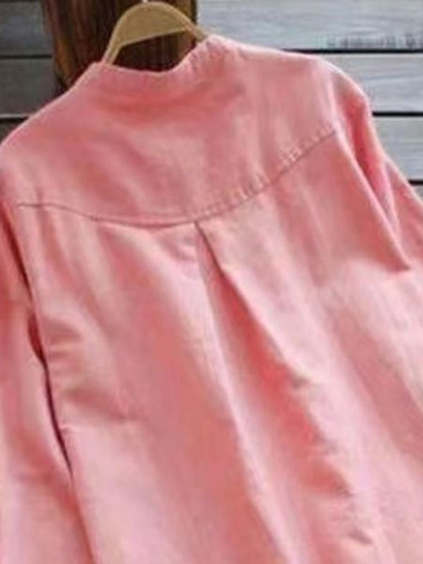 Levoire | Nouvelle robe midi à col Henley unicolore à boutons et manches longues ajustables