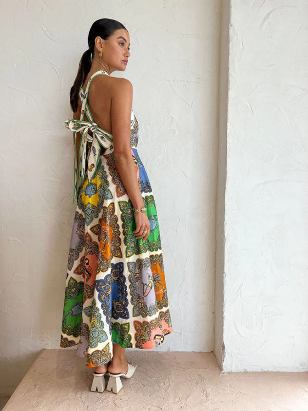 Levoire | Nouveau style Halterneck frais et mignon robe à motif tendance
